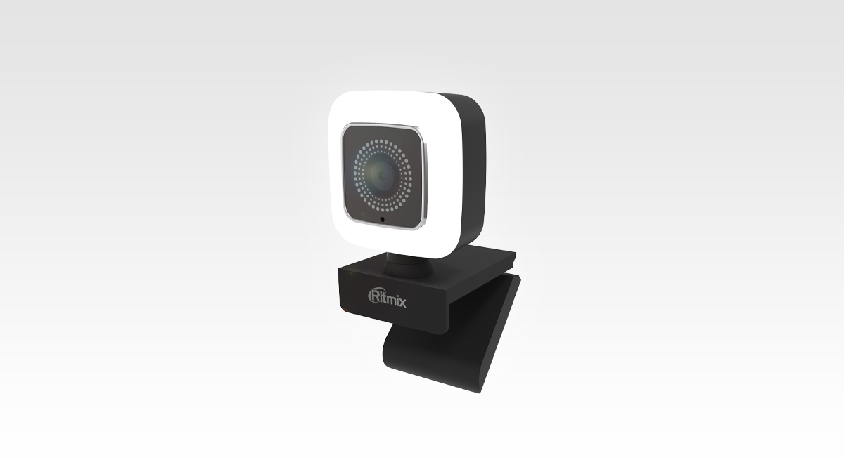 Вебкамера Ritmix RVC-220 WebCamera FullHD, 100°, USB, mic, clip-on, LED backlight