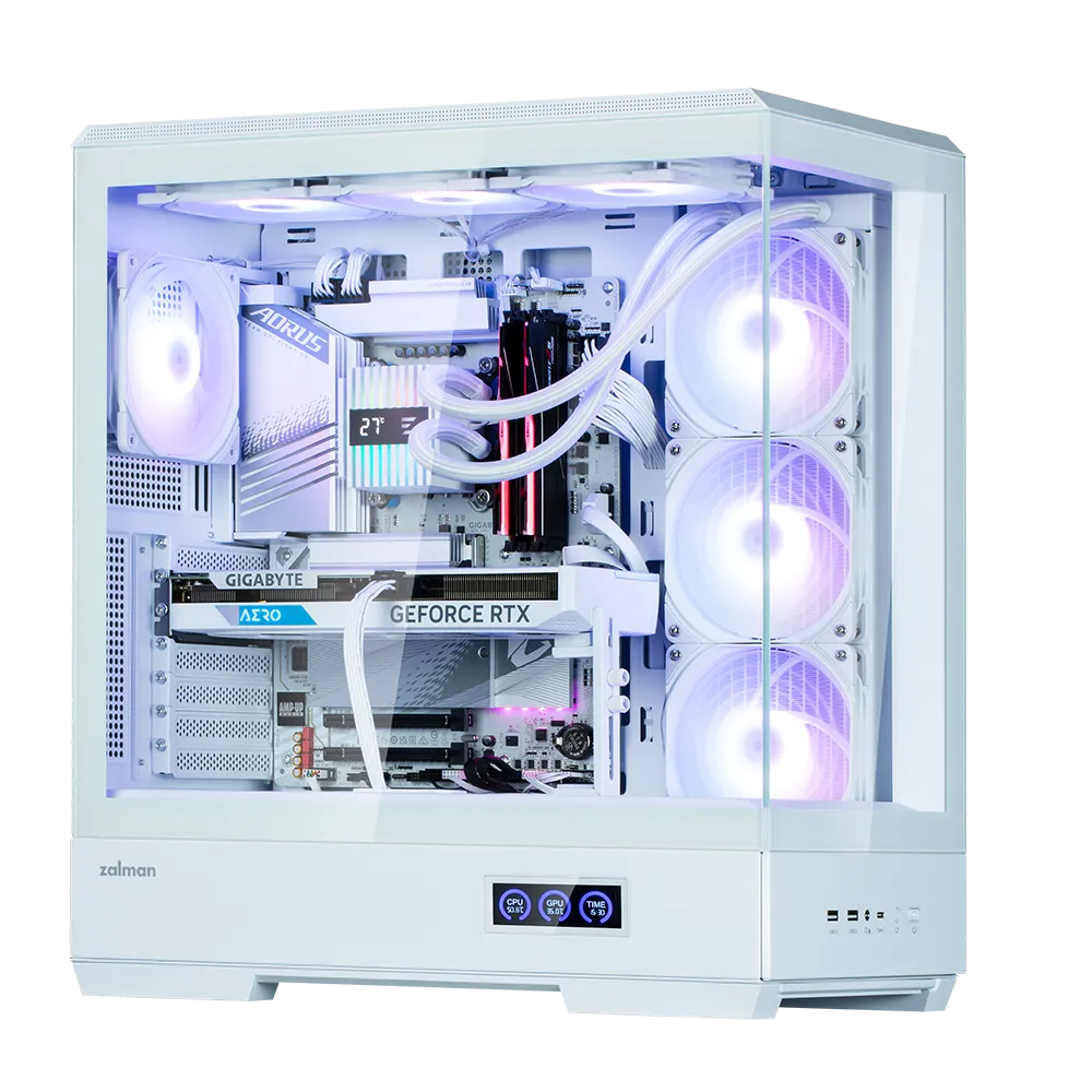 Корпус Zalman P50 DS White [Midi Tower, 4 x 120 мм ARGB, белый]