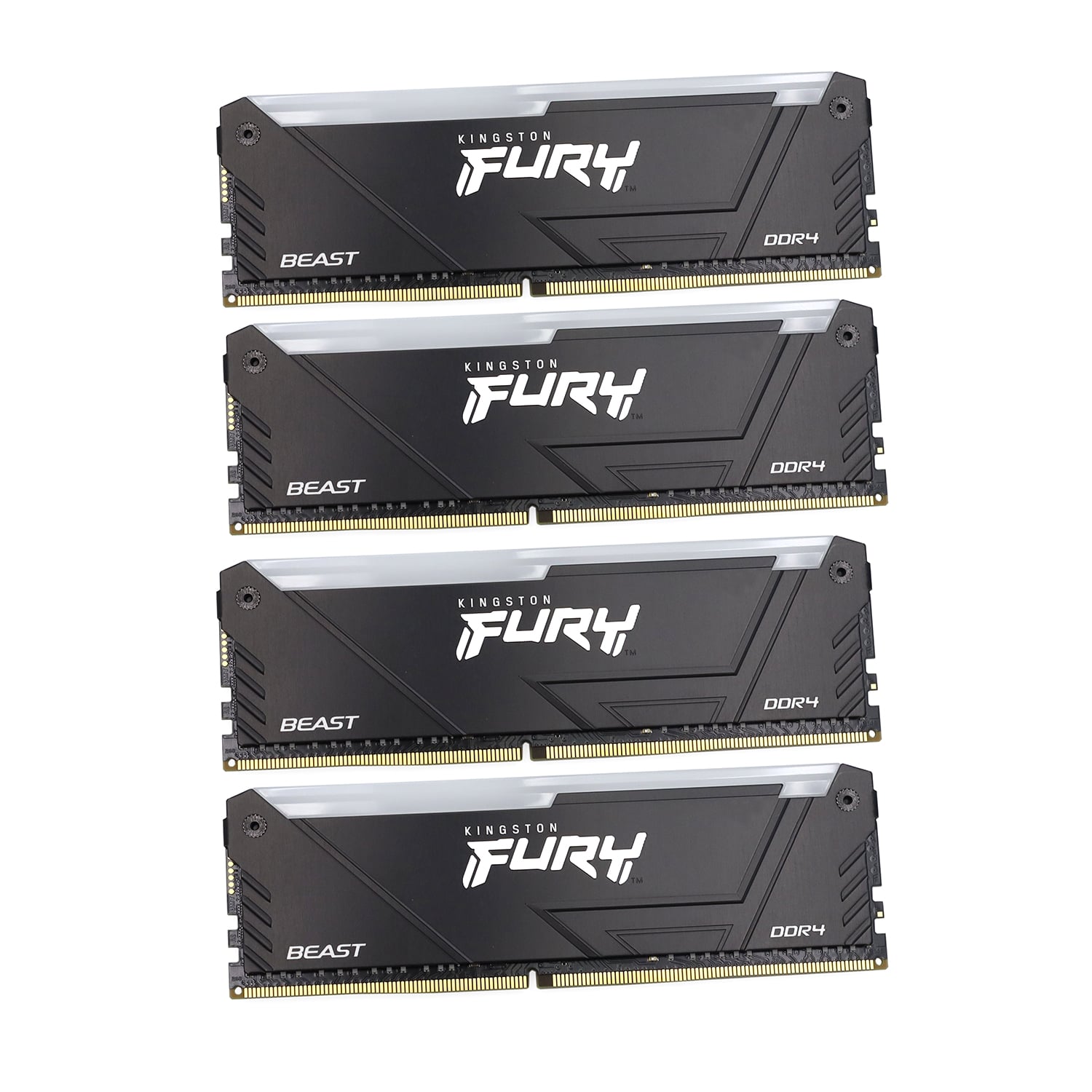 Комплект оперативной памяти Kingston Fury Beast RGB, KF432C16BB2AK4/32 [32 ГБ DDR 4, 3200 МГц, 1.35 В, KIT]