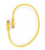 Патч-корд Cablexpert PP12-0.5M/Y, желтый Cable Patch cord UTP 5e-Cat 0.5 m