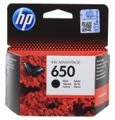 Картридж струйный, HP, CZ101AE, черный, №650, оригинал