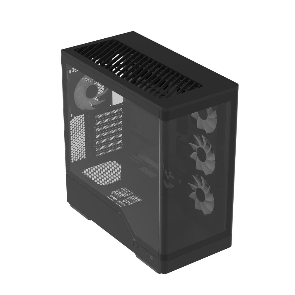 Корпус AeroCool P500A (ACCM-PN08143.11) [Midi Tower, 4 x 120 мм APNX ARGB, черный]