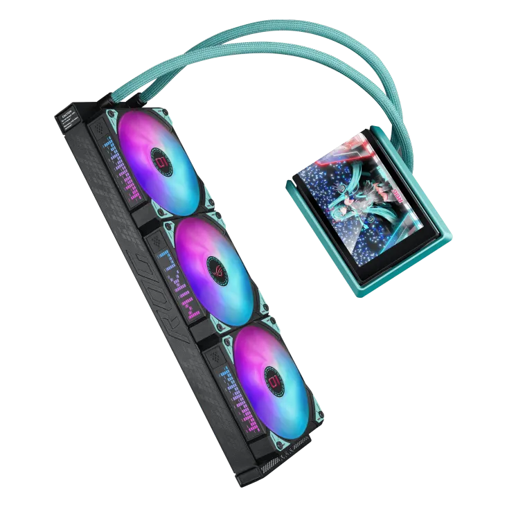 Система охлаждения Asus ROG RYUO IV 360 ARGB Hatsune Miku Edition [120 x 120 мм, 2650 об/мин, 39,6 дБ, 4 pin]