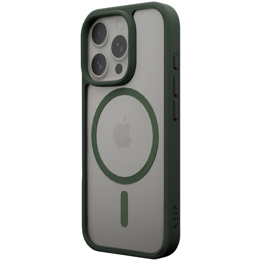 iLeraGo ColorAnt Clear Case, Deep Green for iPhone 16 Pro