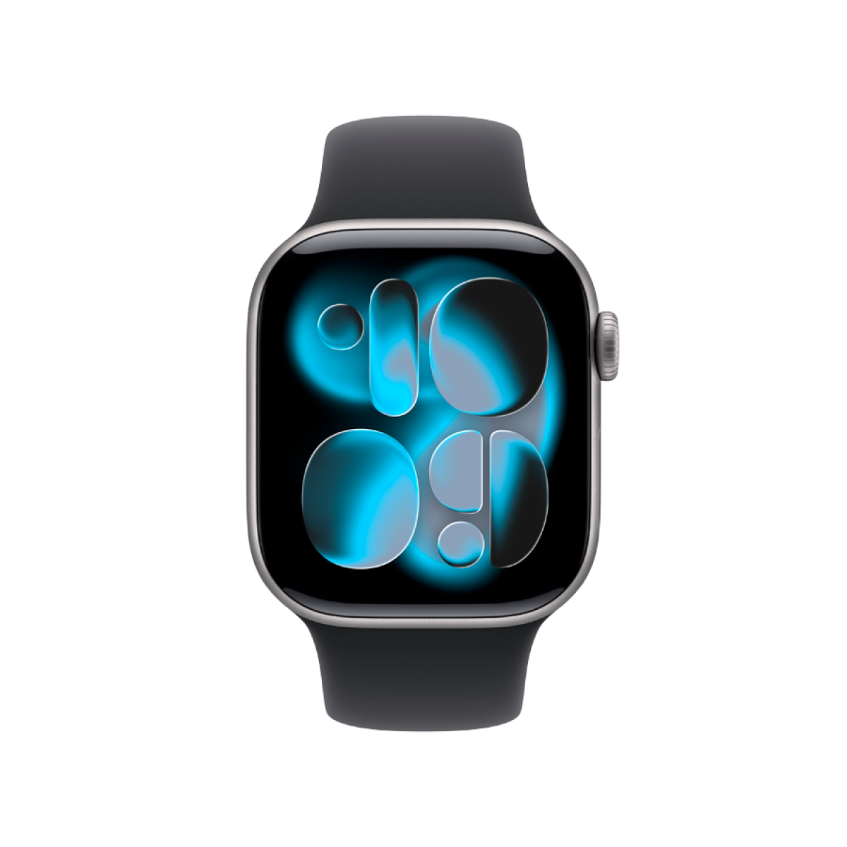 Apple Watch Series 11 GPS 42mm (MEQW4RK/A) Space Grey Aluminium Case with Black Sport Band - S/M, Model A3331, серебристый + черный