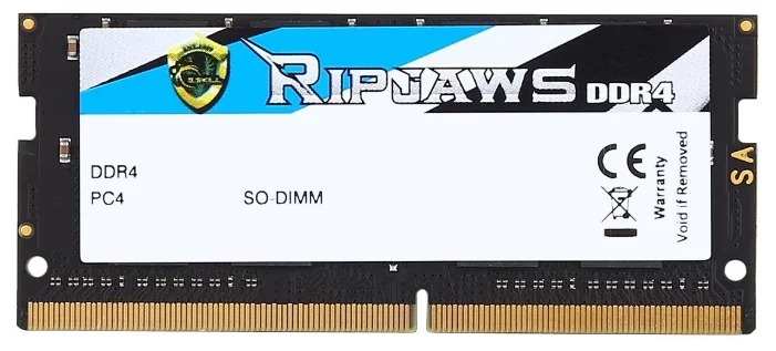 Оперативная память для ноутбука G.Skill RipJaws (F4-3200C18S-8GRS), [8 ГБ DDR 4, 3200 МГц, 25600 Мб/с:, 1.2 В] [LGA 2011-3, 6 x 1600 МГц, TDP 85 Вт, OEM]