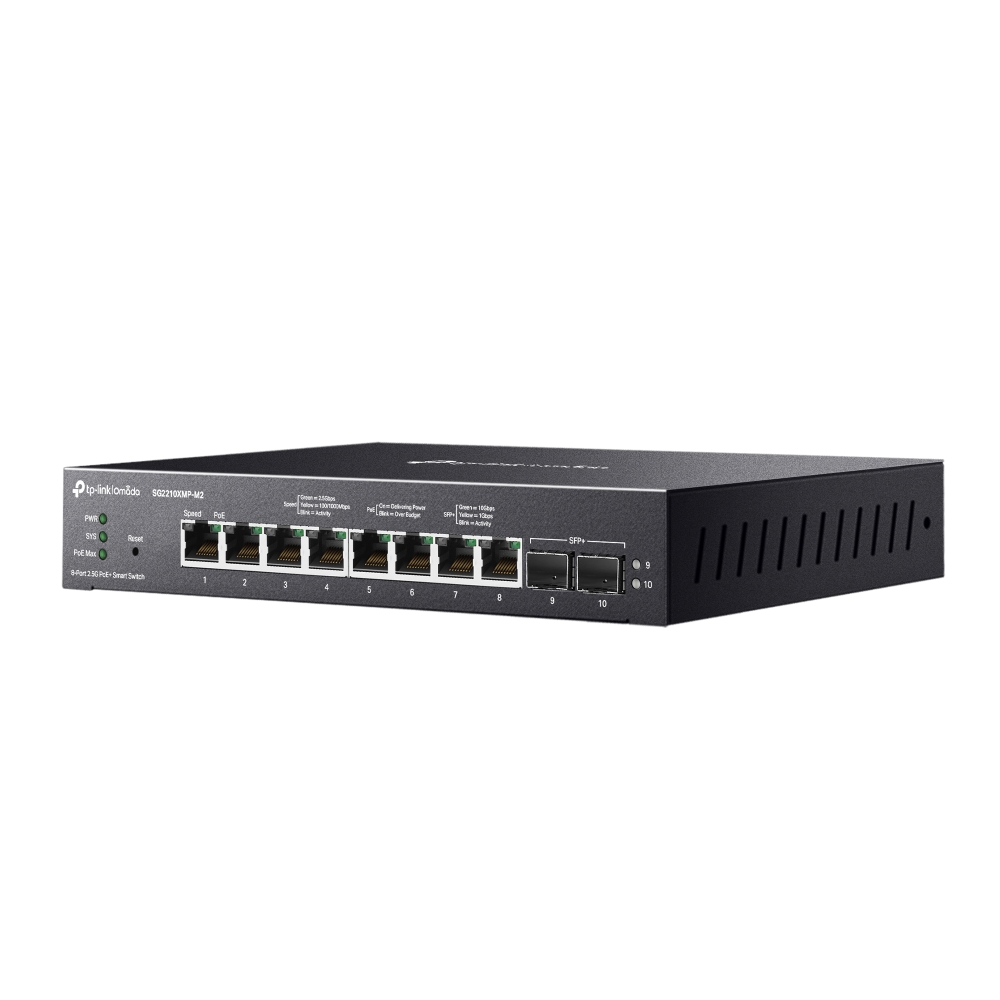 Коммутатор Tp-Link SG2210XMP-M2 PoE+ Smart 2,5GbE 10-портовый 