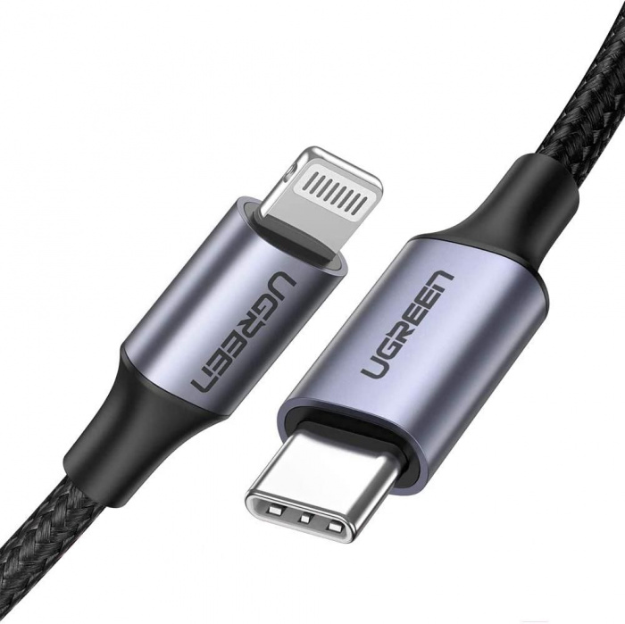 Кабель Ugreen US304 Lightning To Type-C 2.0 Male Cable 2M, 60761