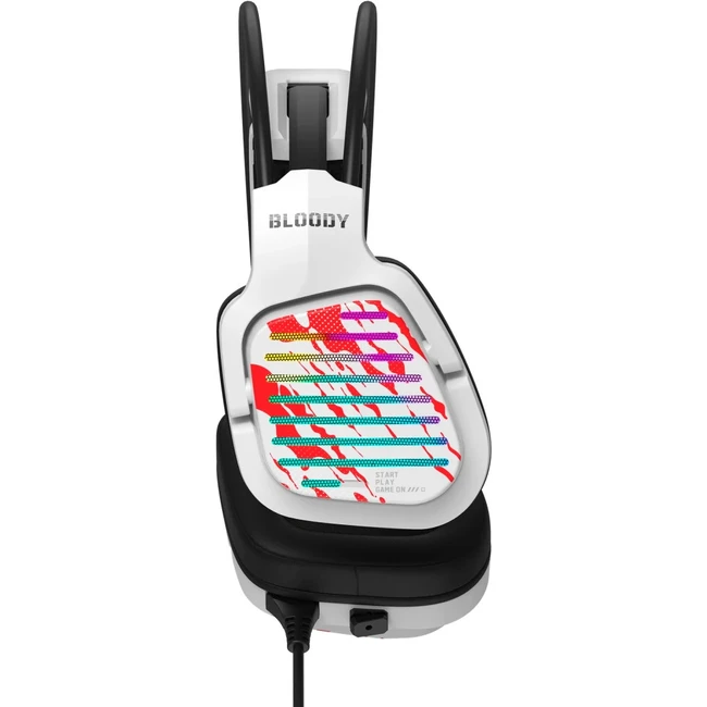 Наушники+микрофон игровые Bloody G565 Energy White - купить в интернет-магазине Forcecom.kz Наушники+микрофон игровые Bloody G565 Energy White