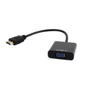 Кабель Cablexpert A-HDMI-VGA-03, 19M/15F, аудиовыход Jack3.5 (HDMI -> VGA), 15см