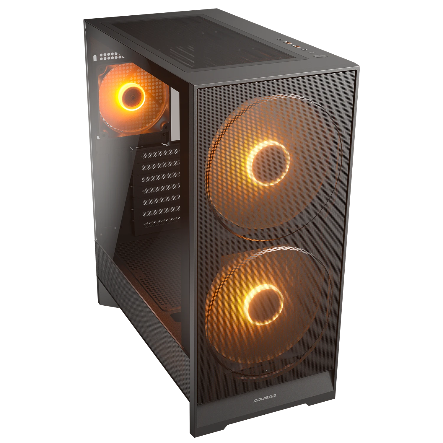 Корпус Cougar Airface 180 (385VA40.0001) [Midi Tower, 2 x 180 мм / 1 x 120 мм, черный]