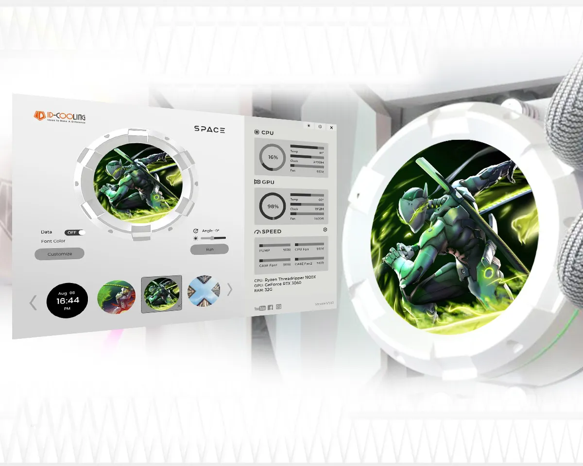 Система водяного охлаждения процессора ID-Cooling SL360 WHITE
