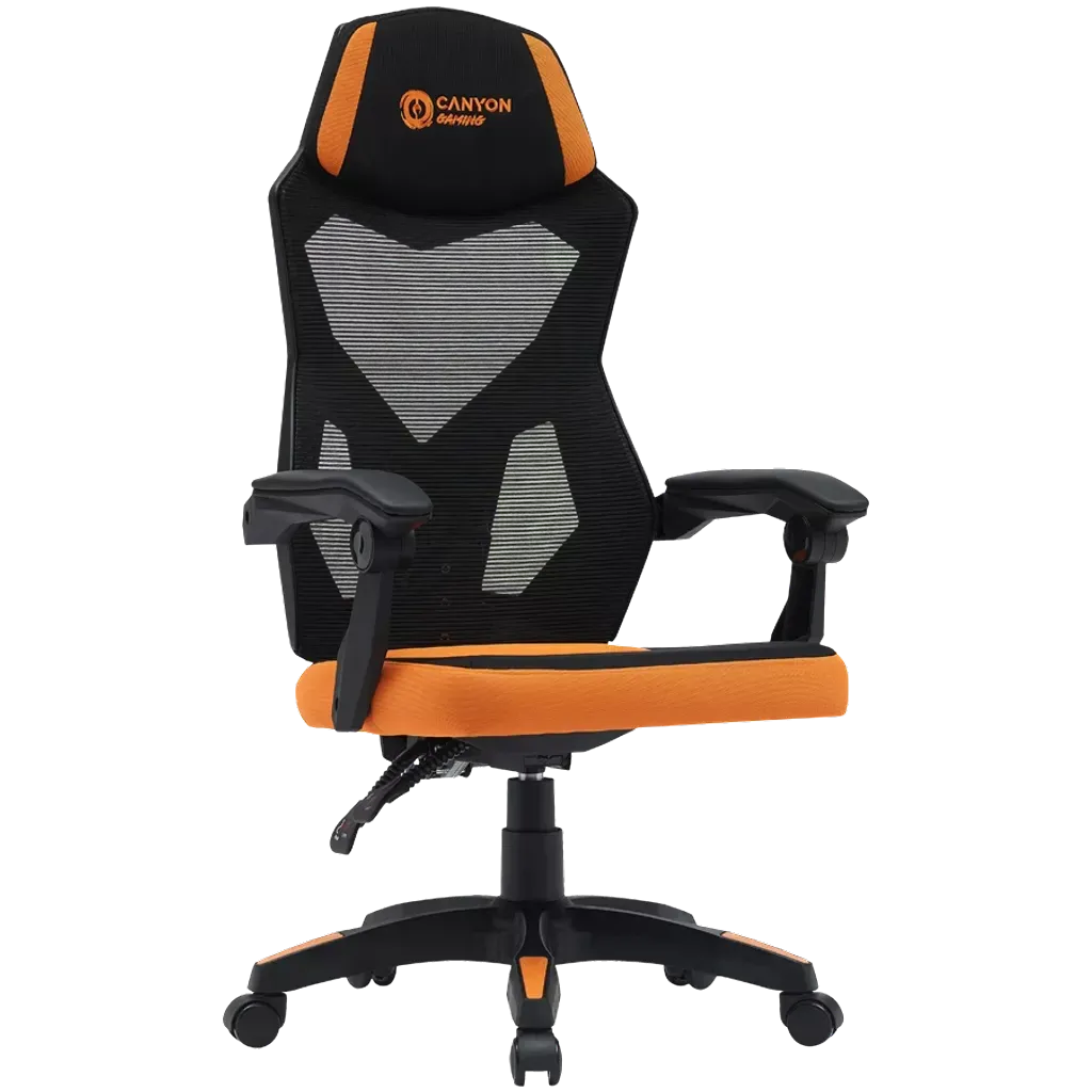 Игровое кресло CANYON  gaming chair Wave MCH02 Mesh (CNE-MCH02) черный + оранжевый
