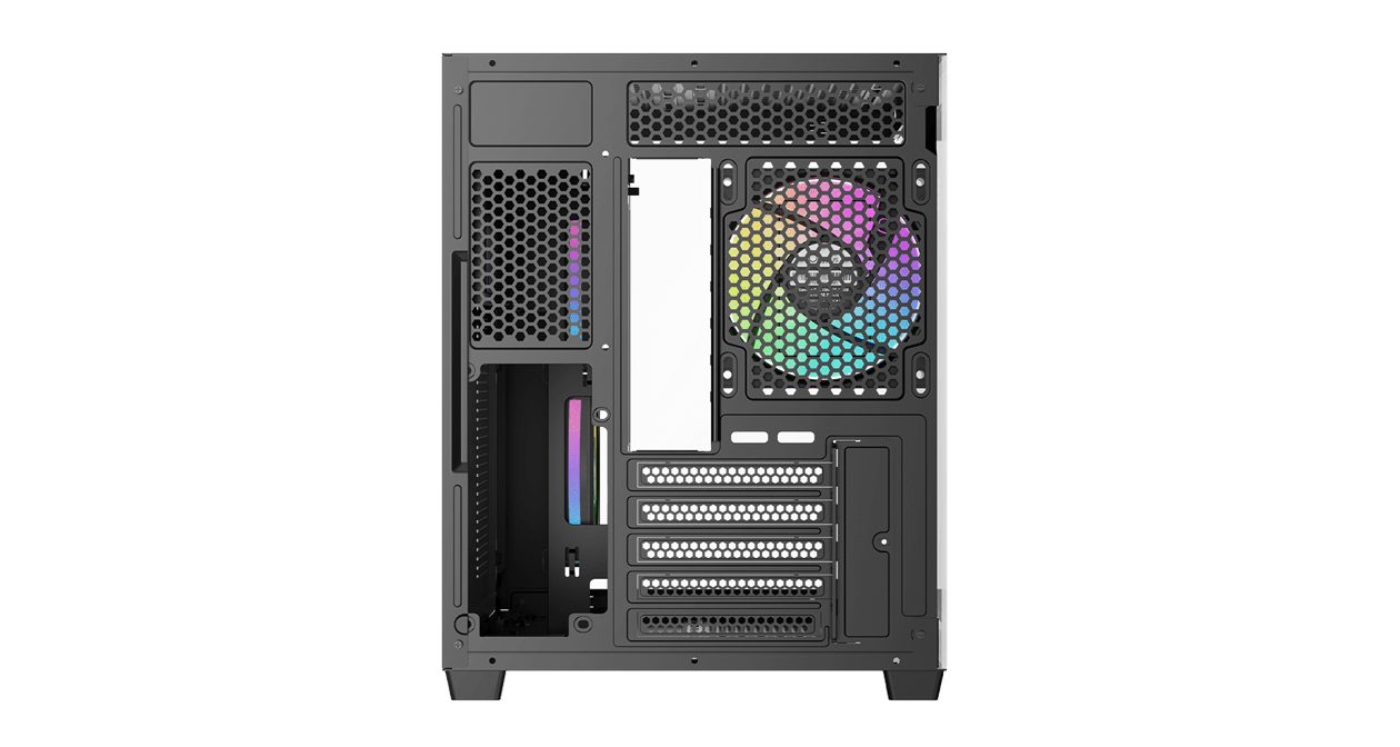 Корпус Ocypus Gamma C54 BK ARGB (Gamma-C54-BKD300XX-GL), Midi Tower, 3 x 120 мм, черный