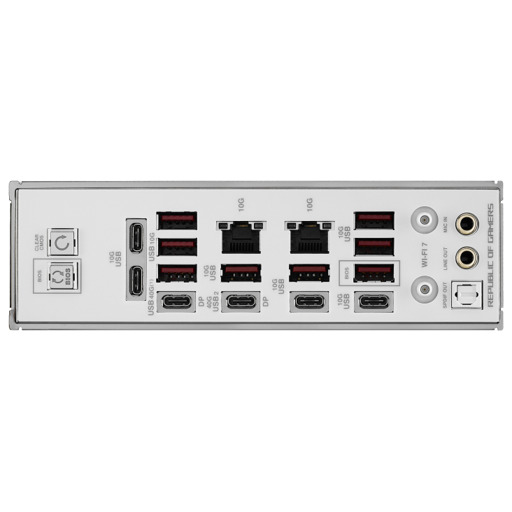 Материнская плата Asus ROG CROSSHAIR X870E GLACIAL [AM5, AMD X870E, 4xDDR 5, 7xM.2, 2xPCI-E x16, Standard-ATX]