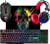 Комплект игровой Defender Singularity MKP-118 (мышь + клавиатура + гарнитура + коврик), черный