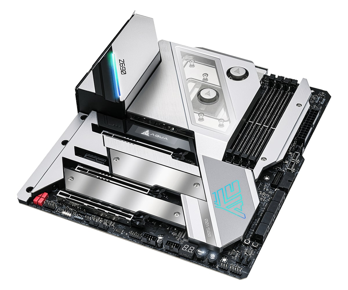 Материнская плата ASRock Z690 AQUA [LGA 1700, Intel Z690, 4xDDR 5, 3xM.2, 3xPCI-E x16, E-ATX]