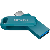 USB Флеш SanDisk Ultra Dual Drive Go USB Type-C (SDDDC3-128G-G46NBB-DBOX), 128ГБ, 400 МБ/сек, Синий  (мятая коробка))