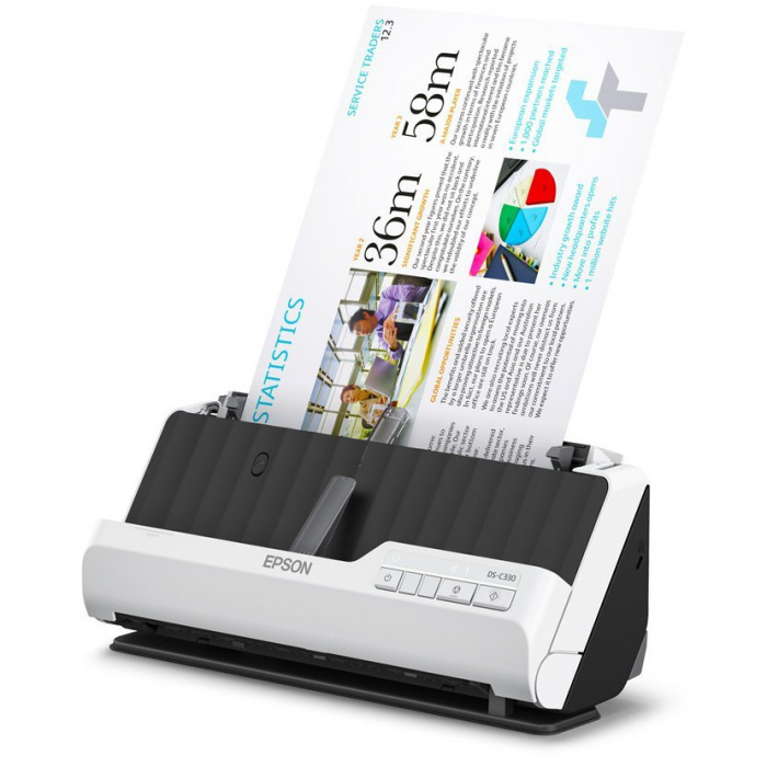 Сканер потоковый Epson DS-C330 B11B272401, А4, 30 стр/мин, Duplex, USB