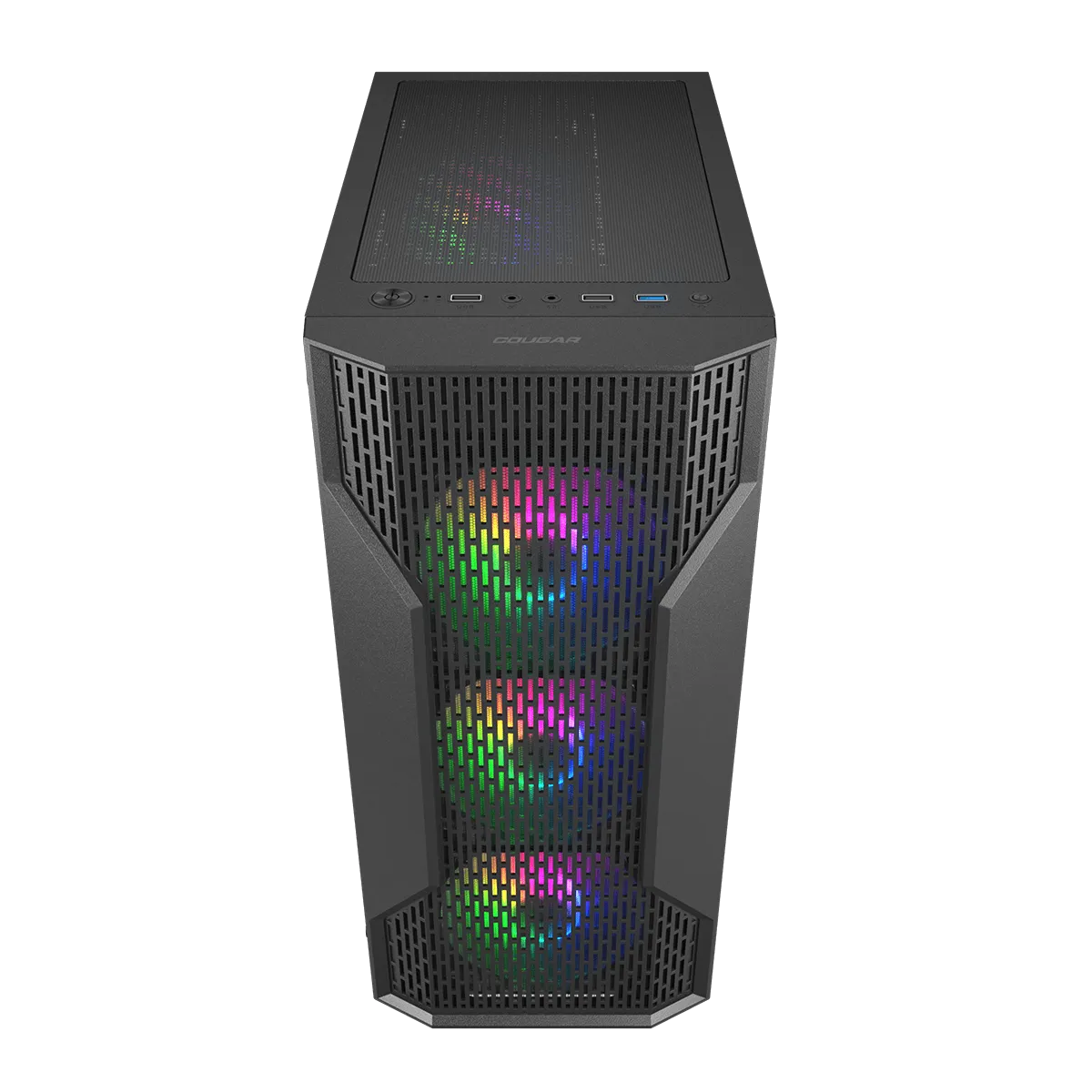 Корпус Cougar MX110 RGB (382BD20.0001) [Midi Tower, 4x 120 мм RGB, черный]
