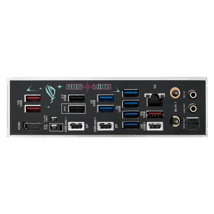 Материнская плата Asus ROG STRIX X870E-H GAMING WIFI7 HATSUNE MIKU EDITION (90MB1MA0-M0EA) [AM5, AMD X870E, 4xDDR 5, 4xM.2, 2xPCI-E x16, Standard-ATX]