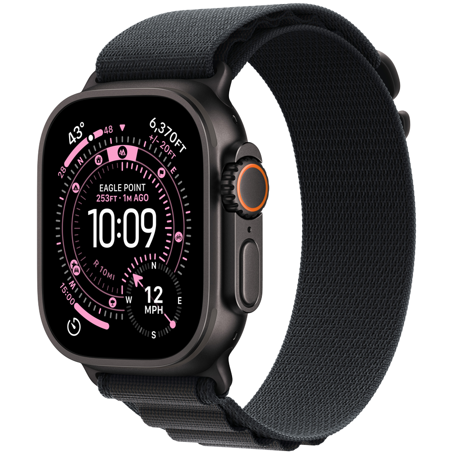 Смарт часы Apple Watch Ultra 3 GPS + Cellular 49мм (MF0X4QR/A) Black Titanium Case with Black Alpine Loop - Large,Model A3281