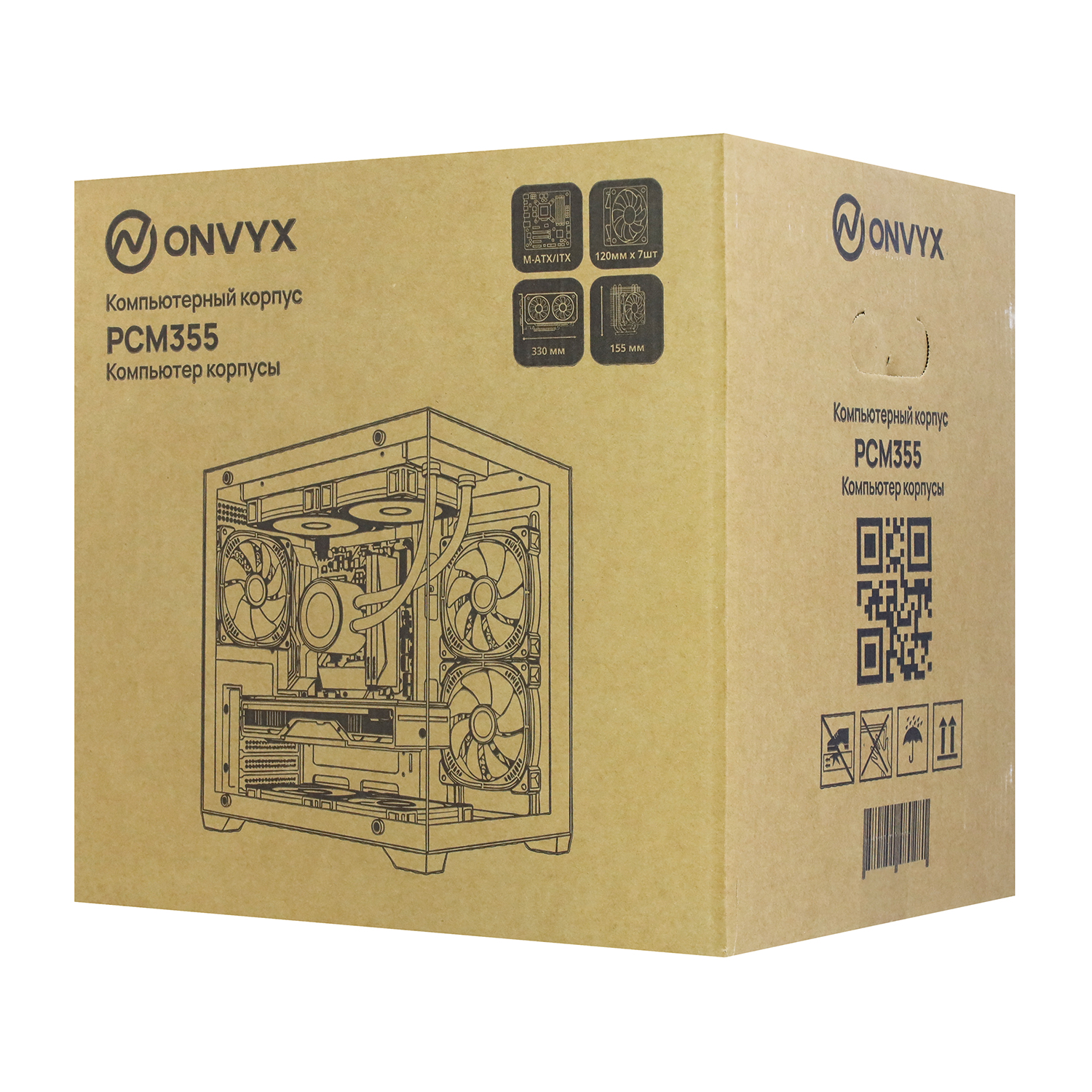 Корпус ONVYX PCM355W [Midi Tower, белый]
