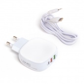 Универсальное зарядное устройство LDNIO A3510Q 2*USB A/1*USB Type C Lightning Белый - купить по цене 4 880 тг. в интернет-магазине Forcecom.kz