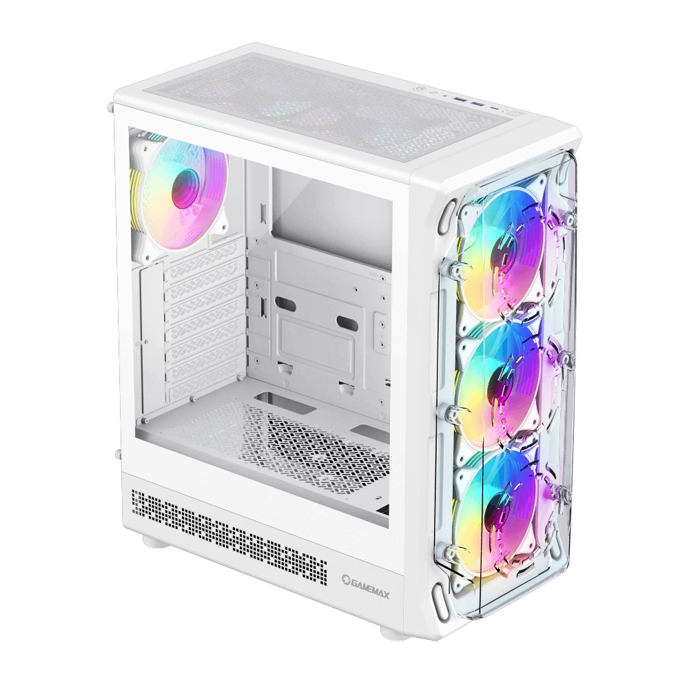 Корпус GameMax Starlight 2 AW White [Midi Tower, 6 x 120 мм ARGB, белый]