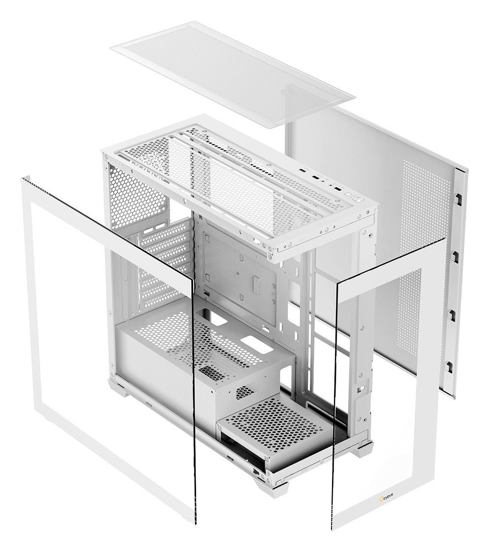 Корпус Ocypus Gamma C72 WH [Midi Tower, белый]