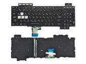 Клавиатура для ноутбука Asus TUF Gaming FX504/ FX505/ FX705, RGB подсветка, без рамки, черная