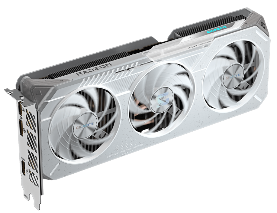 Видеокарта Gigabyte Radeon RX 9060 XT GAMING OC ICE 16G (GV-R906XGAMINGOCICE-16GD) [16 ГБ, GDDR6, 128 бит, HDMI, DisplayPort (2 шт)]