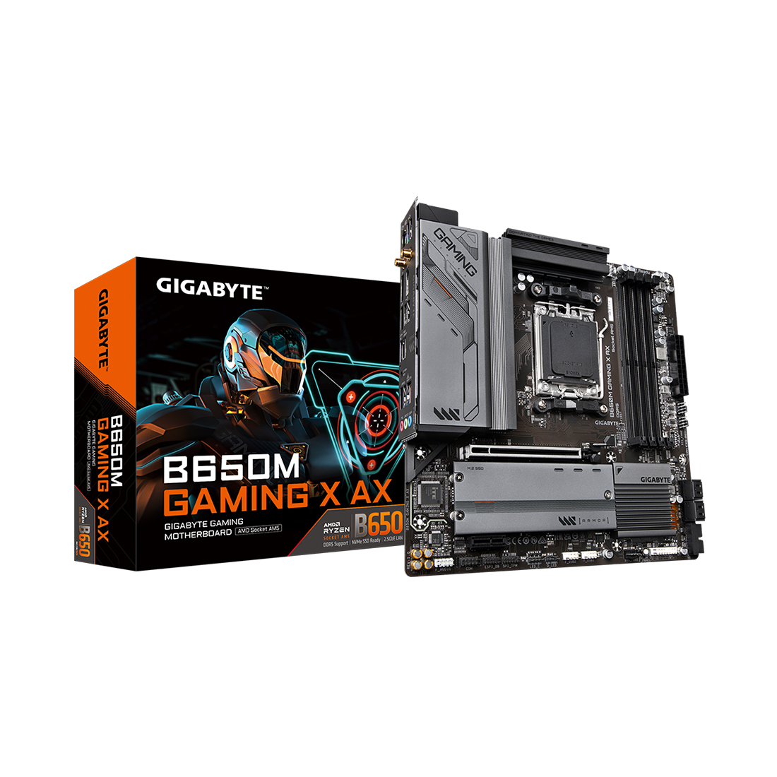 Материнская плата Gigabyte B650M GAMING X AX [AM5, AMD B650, 4xDDR 5, 2xM.2, 1xPCI-E x16, Micro-ATX]