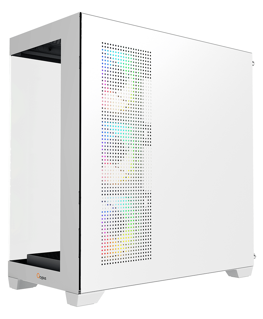Корпус Ocypus Gamma C72 WH ARGB (Gamma-C72-WHD400XX-GL) [Midi Tower, 4 x 120 мм ARGB, белый]