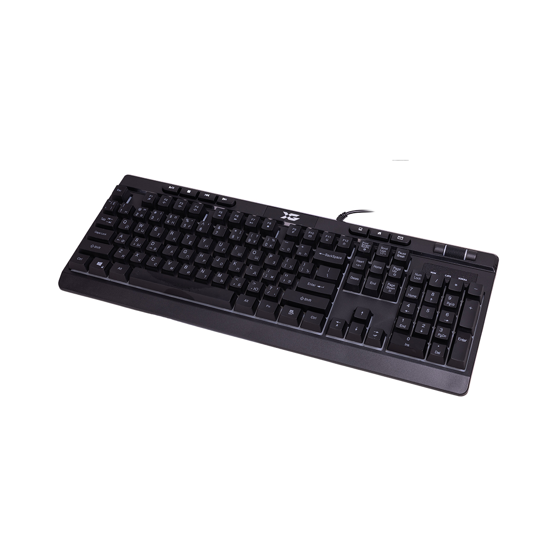 Клавиатура XG Steel Shadow [мембранная, проводная, RGB подсветка, черная]