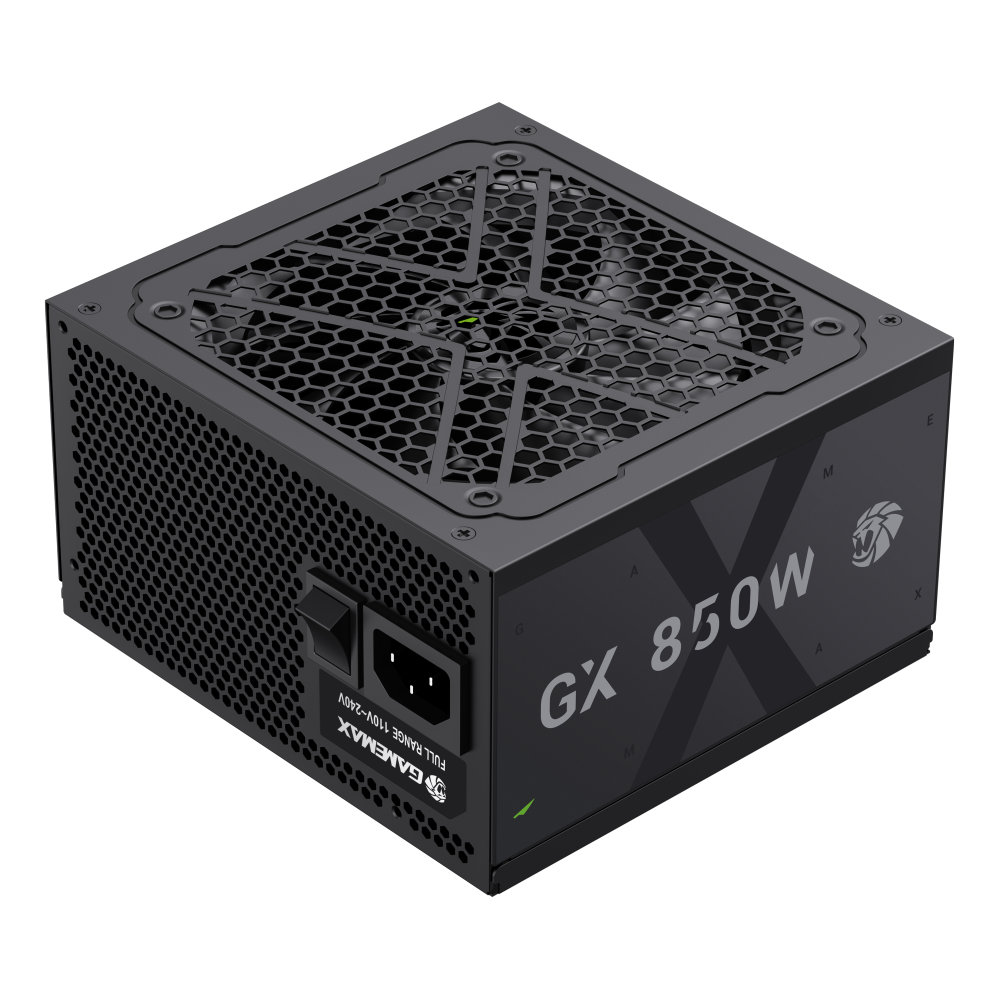 Блок питания GameMax GX 850GF Gold (2132-0850B0019) [800 Вт, 80 PLUS Gold, 6x SATA, 4 x 6+2 pin PCIe, 2x 4+4 pin CPU, ATX]