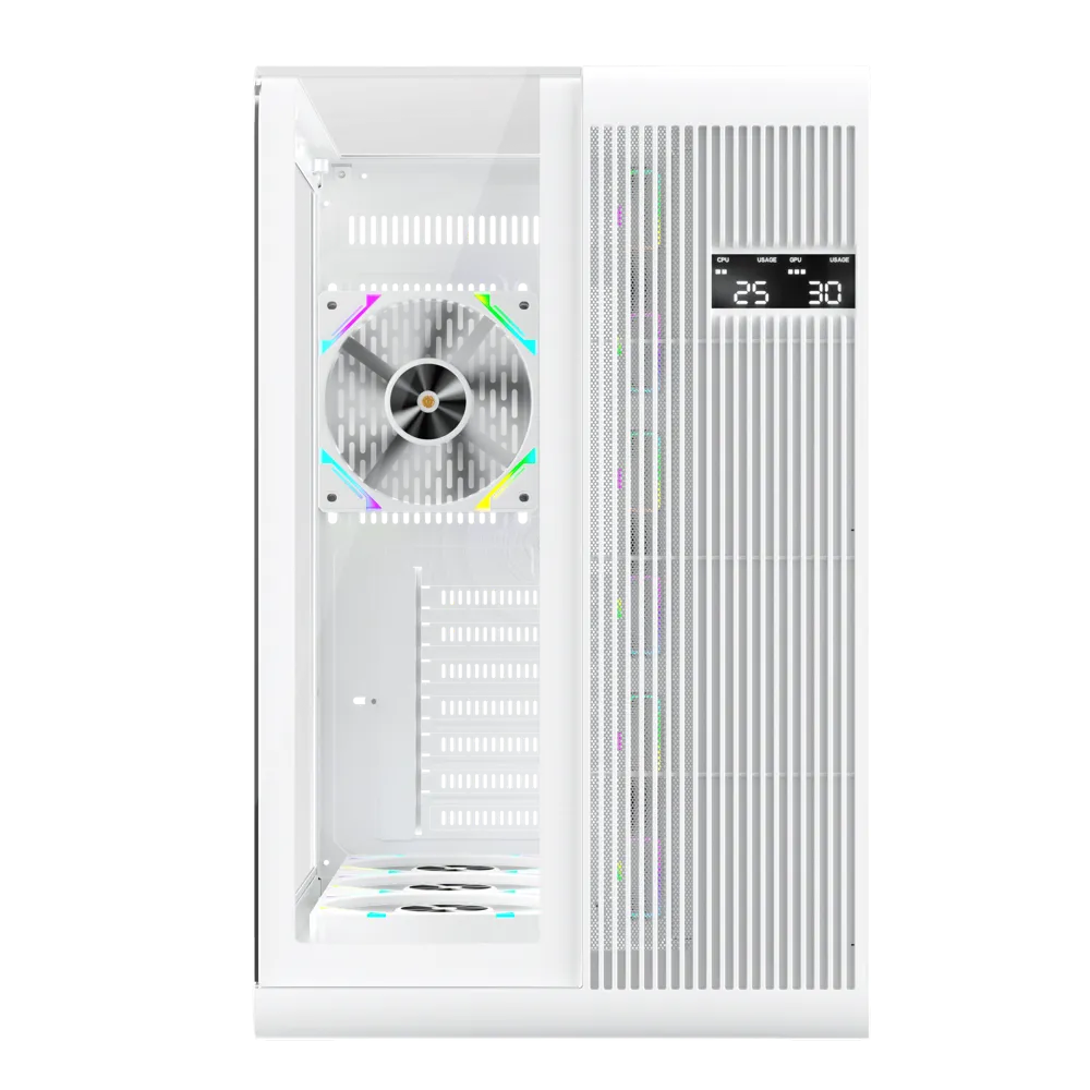 Корпус 1stPlayer RT7 WHITE (RT7-WH-3FC7R-W-1FC7-W) [Midi Tower, 4 x 120 мм, белый]