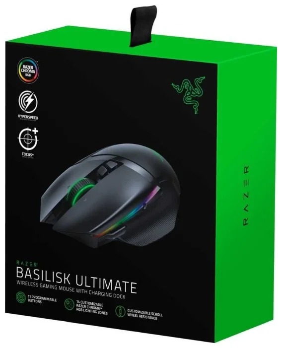 Компьютерная мышь Razer Basilisk Ultimate & Mouse Dock [беспроводная, светодиодная, 20000 DPI, подсветка]