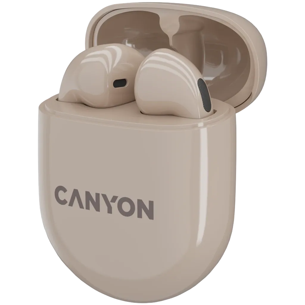 Беспроводная стереогарнитура CANYON headset TWS-6 Бежевый