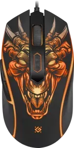 Мышь Defender Monstro (GM-510L) [проводная, светодиодная, 3200 DPI, подсветка, черная]