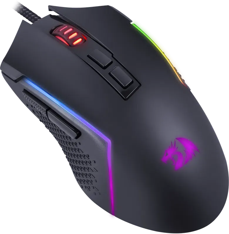 Мышь Redragon Trident Lite (72018) [проводная, светодиодная, 8000 DPI, 1000 Гц, подсветка, черная]