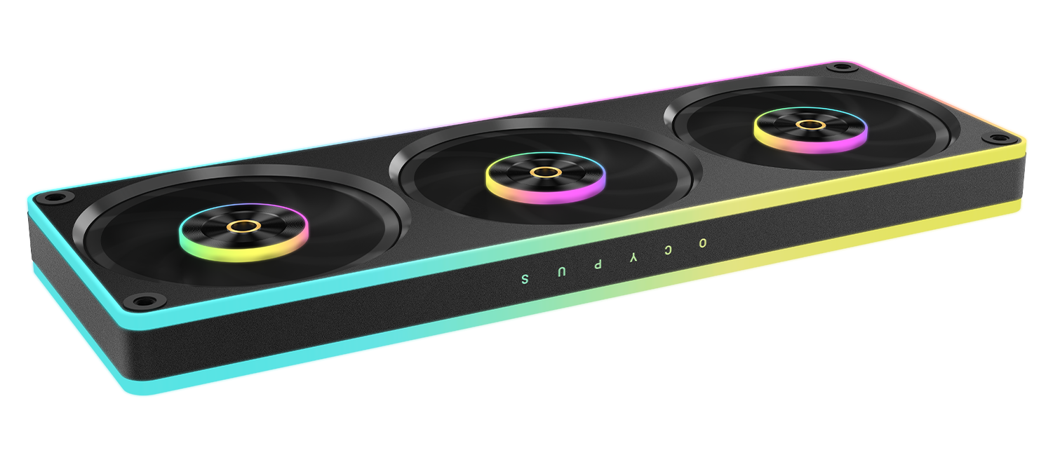 Комплект вентиляторов для корпуса Ocypus Sigma F36 BK ARGB [120 x 120 мм, 2200 об/мин, 82.5 CFM, 36 дБ, PWM]