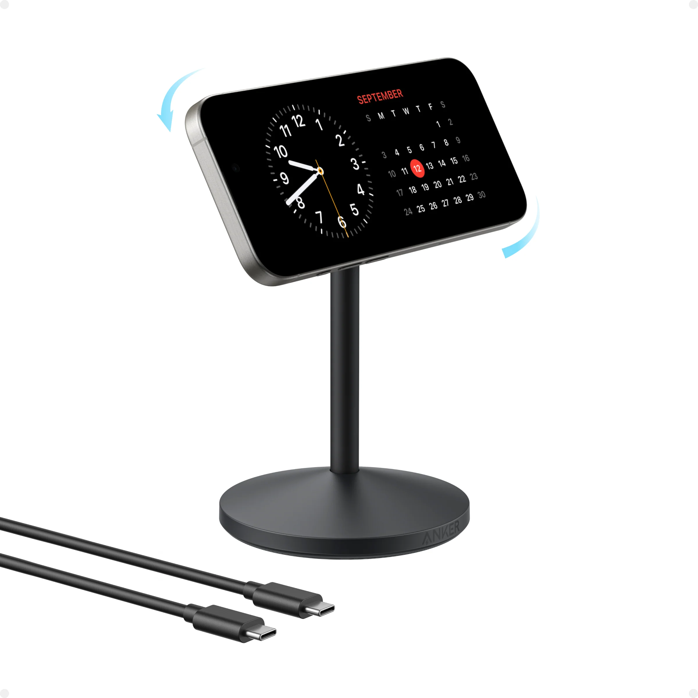 Беспроводное зарядное устройство Anker MagGo Single Stand (A25X1H11) Черный