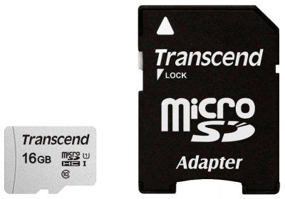 Карта памяти MicroSD 16GB Class 10 U1 Transcend TS16GUSD300S-A - купить по цене 2 730 тг. в интернет-магазине Forcecom.kz