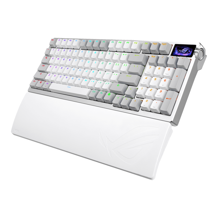 Клавиатура Asus M901 ROG AZOTH 96 HE (90MP040H-BKRA10) [Магнитная, беспроводная, клавиш - 96, подсветка, белая]