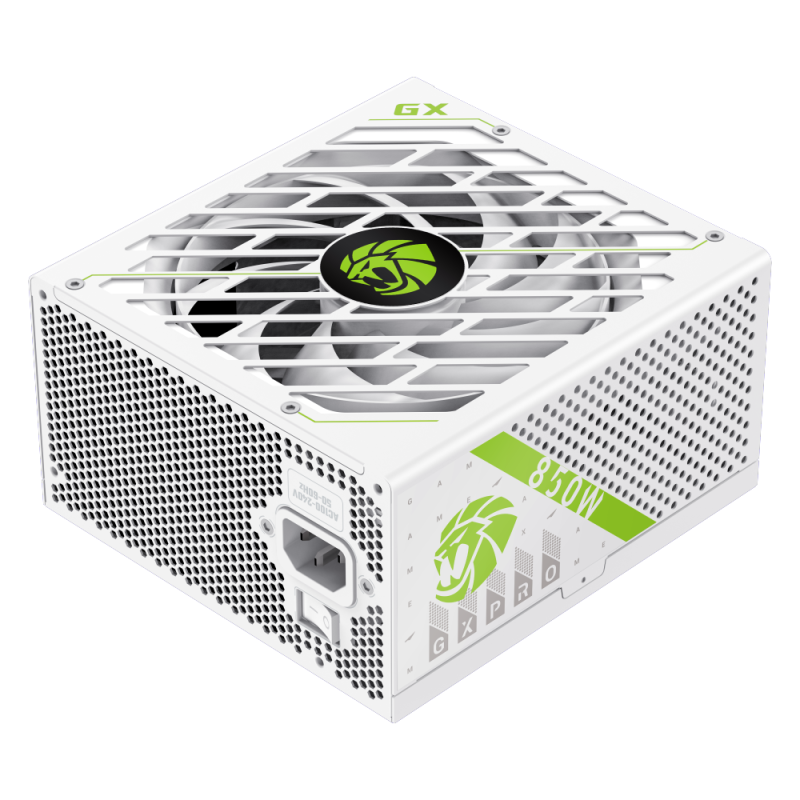 Блок питания GameMax GX-850 PRO WHITE [850 Вт, 80 PLUS Gold, 6x SATA, 1 x 16 pin (12VHPWR), 4 x 6+2 pin PCIe, 2x 4+4 pin CPU, ATX]