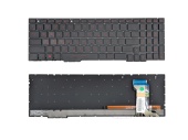 Клавиатура для ноутбука Asus ROG Strix GL553/ GL753, RU, красная подсветка, без рамки, черная