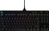 Клавиатура Logitech G Pro (920-009393) [механическая, проводная, RGB подсветка, Logitech GX Blue, черная]