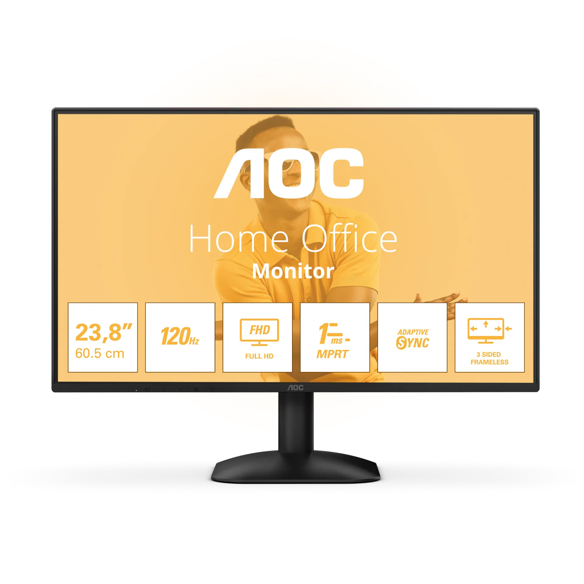 Монитор AOC 24B31H/01 [23.8", IPS, 1920x1080, 120 Гц, 1 мс, HDMI, VGA (D-Sub)]