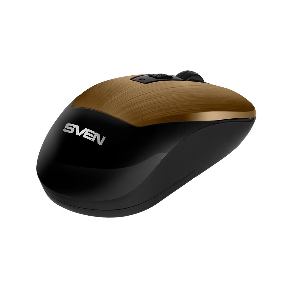 Мышь SVEN RX-380W [беспроводная, светодиодная, 1600 dpi, коричневый]